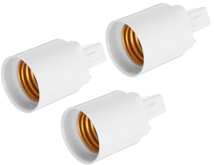 VILLFUL Adattatore Portalampada Bianco Pbt 3 Pezzi Connessione Sicura e Installazione Facile per Illuminazione Domestica e Ufficio Compatibile Lampade E27 E26 E14