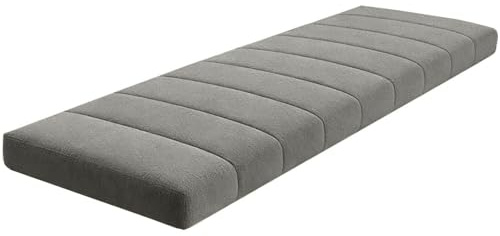 Generisch Bankkissen für Sitzbank, Abnehmbare & Waschbare Bankauflage mit Rutschfester Unterseite, Sitzkissen für Küchenbank, Fensterbank, Gartenbank, Eckbank – Innen & Outdoor,Dark Gray,35x140cm