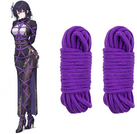 Cuerda de Bondage 2x10m de Algodón, Cuerda Suave para Ataduras para Shibari, Juguete Sexual BDSM para Parejas, SM Fetichista Kinky Rope, Arte del Bondage & Cosplay, ajustable & duradera