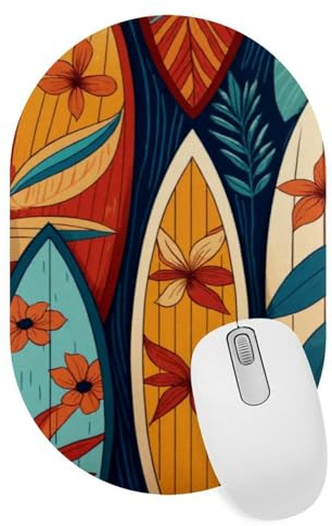 Alfombrilla de mouse de escritorio con patrón de tabla de surf de verano, ligera, antideslizante, de 11 x 7.1 pulgadas, para el hogar, la escuela y la oficina