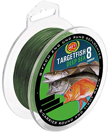 WFT TF8 Deep Sea Green 520m 0,30mm 28kg - Meeresschnur zum Pilkangeln, geflochtene Angelschnur zum Meeresangeln in Norwegen