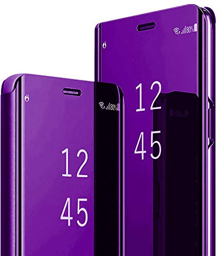 Galaxy S20 FE 5G Hülle Leder Flip Spiegel Handyhülle Schutzhülle 360 Grad Hard PC Stoßfest Cover für Samsung S20 FE Case Original Ständer Funktion Tasche Etui für Samsung Galaxy S20 FE 6.5 Hülle