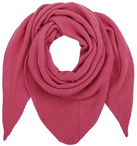 Ever Bloom Damen Schal, Strick Dreieck Schale, Weiches Dreieckstuch, Leichter Strickschal, Halstuch für Frauen und Mädchen Lang, Einfarbig 195 * 80 cm