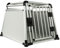 Gegaden Hunde Transportbox Großer Hunde Autotransportbox ALU Hunde Box für den Transport MDF Platten Aluminium Hunde Autobox 1 Türig Hunde Transportbox Gitterbox Welpen Transportbox (84 * 76 * 65cm)
