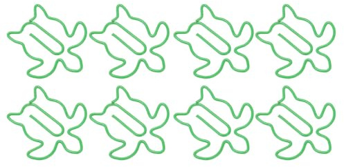 100 Stück Büroklammern in Tierform, Niedliche Büroklammern, Metall-Lesezeichenklammern für die Organisation von Dokumenten, Heimbürobedarf (Meeresschildkröte)