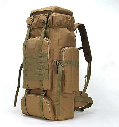 Kabxhueo Rucksack Groß 80l Outdoor wanderrucksack fur Herren Wasserdicht Militär Armee Rucksack Camouflage taktischer Rucksack Notfall Survival rucksäcke Backpack für Wandern Trekking Camping