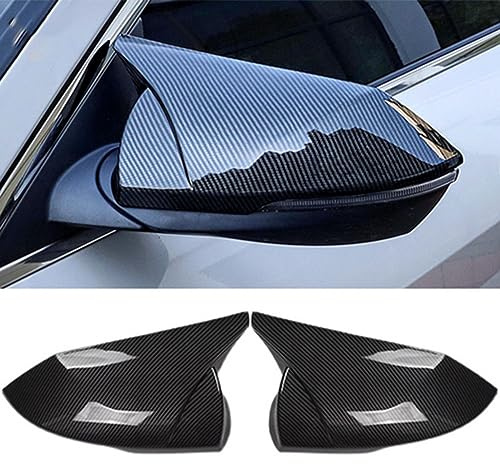 PEKMAR Spiegelkappen Außenspiegel Abdeckung Passend für VW Golf 8, Auto Tuning Zubehör Aussen Accessoires,Carbon Fiber Style