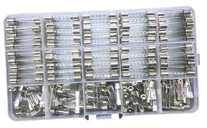 HOMSFOU 1 Satz 250 Stück Lötunterlage Glas Sicherungen Schnelle Schlagrohrsicherung Suite 20a