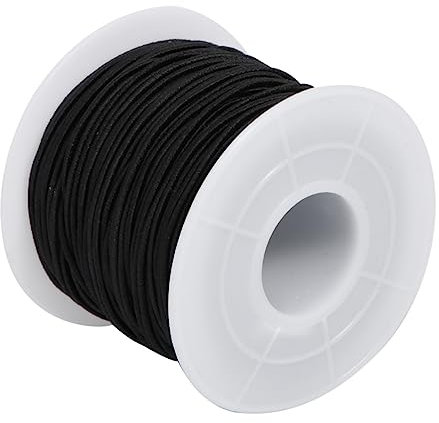 Elastische Kordel Schwarz 1, 2mm 50m 4 Kern für Weihnachten Party