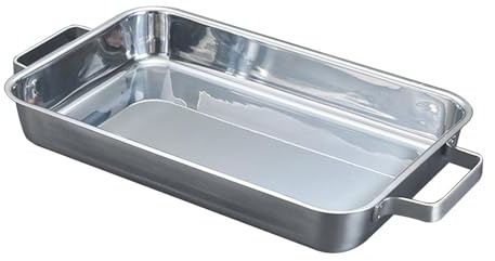 Fonowx Bandeja para Parrilla de Pescado de Acero Inoxidable con Asa Fácil de Usar, Plata 38cm, Individual