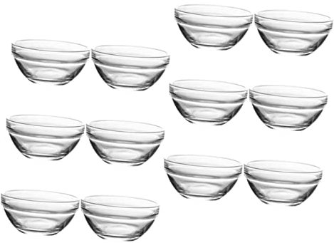 Alipis Lot de 12 Bols à Pudding en Verre Épais pour Dessert et Gelée