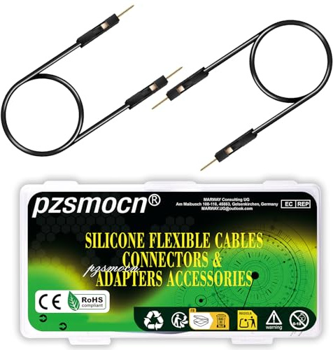 pzsmocn 40 Sets / 120 Pcs for Dupont 2.54mm 1-Pin Male-Male Connector Kit | Flexible Breadboard, Reliable Maker Project, Durable Electronic Hobby, Professional Prototyping, Stable Performance Quality