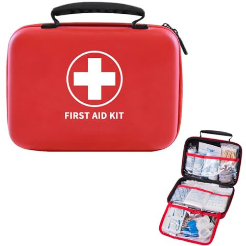 Kit Di Pronto Soccorso Portatile 228 Pezzi, Per Casa, Ufficio, Viaggio, Sport, Campeggio, Rosso