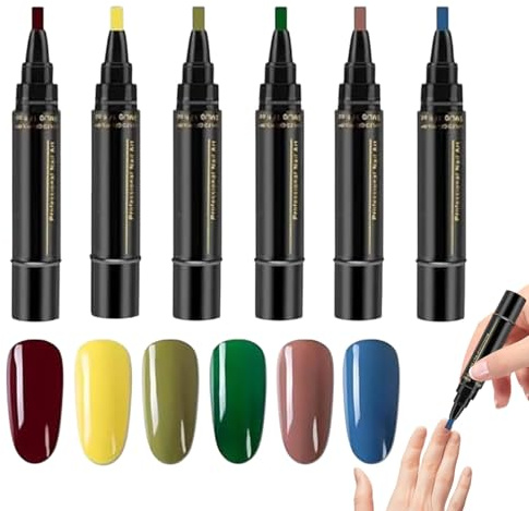 Set de Esmaltes de Uñas con Efecto Gel sin Lámpara UV Set De Rotuladores De | Rotuladores para Uñas Para Manicuristas Y Aficionados A La Manicura En Casa Esmalte De Uñ