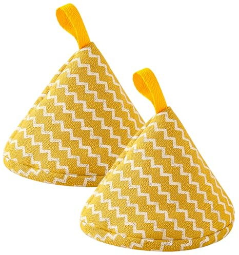 iplusmile 2pcs Triangular Lid Knob Cover Reusable Pot Lid Gloves Covers Pot Handle Sleeves for Protection
