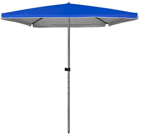 ZIHQRgE Ombrellone Rettangolare da Spiaggia con Altezza Regolabile, Tenda da Mercato UPF50+ Anti-UV, Ombrellone per Giardino, Bancarella, Blu(220cm(7.2ft))