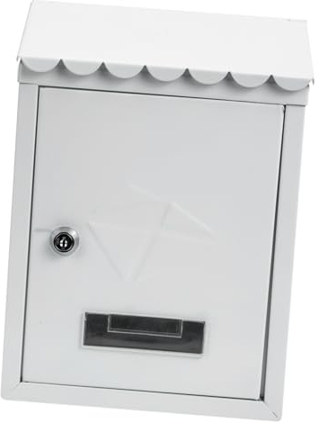 VILLCASE Outdoor Retro Mailbox Wall Mounted Letter Box with Lock Weatherproof Design for Secure Mail Storage Capacity for Envelopes Newspapers and Magazines Easy