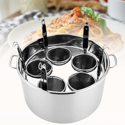MRKU Pentola per Pasta in Acciaio Inossidabile con Inserto scolapasta, utensile da Cucina per casa e Ristorante