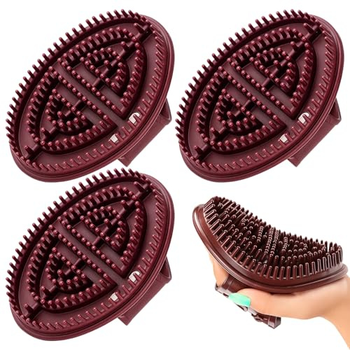 3 Pcs Body Brush, Silicone Body Brush for Lymphatic Drainage and Muscle Relaxation, Dry Body Massage Tool with Set for Office Workers and Travelers 15 x 9 cm