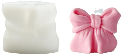 UR URLIFEHALL 1 Pezzo Stampo in Silicone a Fiocco 3D Stampi a Forma di Fiocco per Candele in Silicone per Artigianato con Candele Ornamenti Fai Da Te per Tavolo Casa Giardino Decorativo