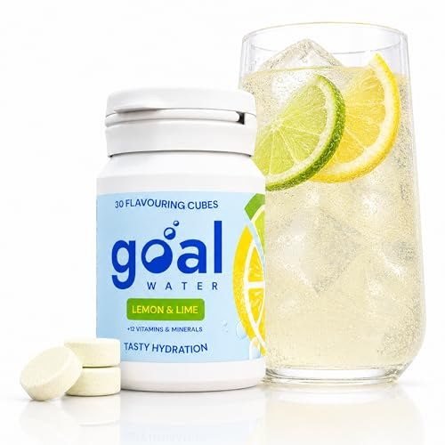 GOAL WATER, Water Flavouring Tablets, Lemon & Lime, 30 Tablets