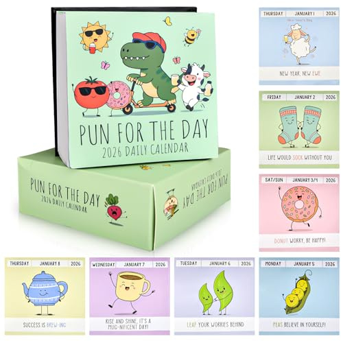 Motivational Desktop Calendar 2026, Peel-Off Smart Tips & Tricks, Tear Off Daily Page with Positive Quotes, Funny Gifts for Adults & Coworkers, Birthday Idea Mother's Day Gifts.
