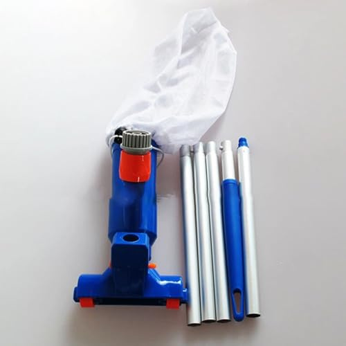 Aspirapolvere per piscina con borsa e palo, rimozione detriti in PVC per tubo da giardino, strumento di pulizia per piscine spa stagno