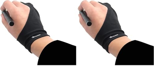 Huion Artist Glove for Graphics Drawing Tablet - Cura CR-01 (1 Unit of Free Size, Good for Right Hand or Left Hand) (Pack of 2)