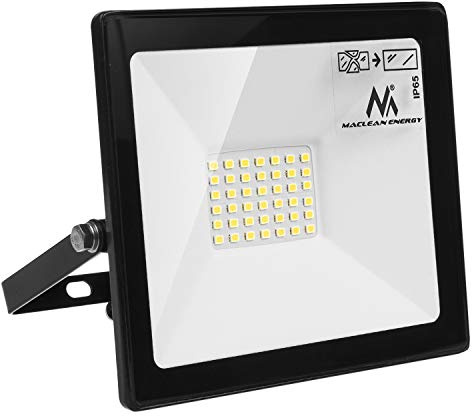 Maclean MCE530 NW Energy Lampada Faretto Proiettore a LED Da Esterno Risparmio Energetico (Bianco neutro 4000K, 30W)