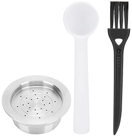Capsule de café réutilisable, dosettes de café rechargeables avec brosse à cuillère, capsule de café en acier inoxydable, matériau en acier inoxydable 304 pour la série A MODO MIO