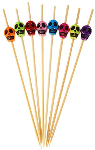 100 Piezas Palillos De Bambú Desechables Para CóCteles Y Aperitivos, Varillas De Madera Creativas Para Decorar Fiestas Y Eventos