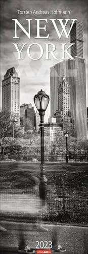 New York XXL - Kalender 2023 - Fotokalender im Vertikalformat - Weingarten-Verlag - Torsten Andreas Hoffmann - Wandkalender in schwarz-weiß mit New-York Aufnahmen - 34 cm x 98 cm