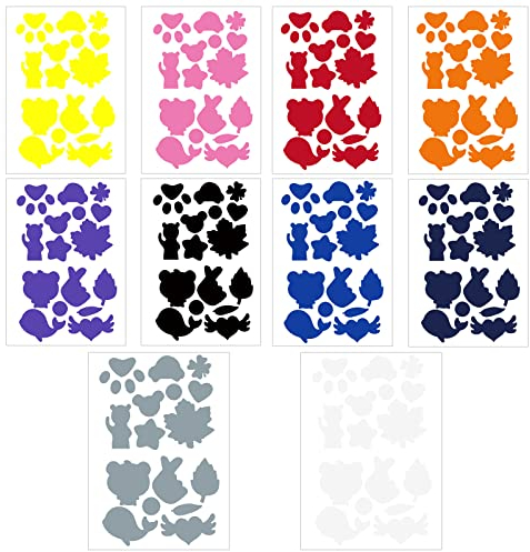 wocpvm 10 Stück Daunenjacke Flicken Reparaturset Waschbares Flicken Selbstklebend Stoff Reparatur Patch Verschiedene Größen und Formen für Jacken, Zelte, Regenschirm, Zehn Farben