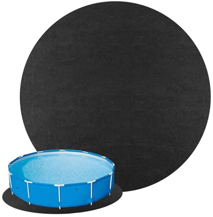Dirfuny Bodenplane für Pools | 370 cm Runden Poolunterlage UV-Stabil & reißfest | Bodenschutzplane Swimmingpool