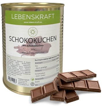 Lebenskraft feinster Schokoladenkuchen mit Kokosnussfett in der Dose, extrem lange Haltbarkeit, für Anlässe aller Art | Gold wert in schwierigen Zeiten