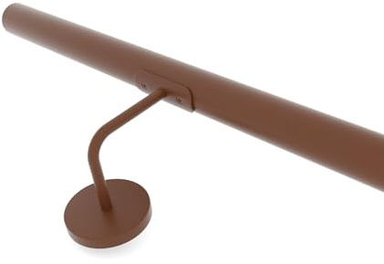 INOXLM Corrimano in Acciaio Verniciato Bianco diam. 42,4 mm | Made in Italy | Colori Nero, Marrone, Corten | Per Scala Interna ed Esterna | Fai Da Te (200 cm)