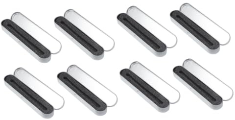 FRCOLOR 8st Metal Pen Box Med Svampinnehåll Och Förvaringslådor För Pennor Silver Hållbar Multifunktionell Och Vattentålig För Hem Och Skola