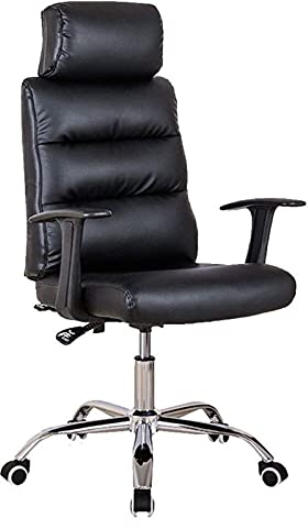 Boss air Office air Ergonomischer Schreibtisch air PU-Leder Computer air mit Armlehne Rolling Swivel Executive air Schwarz