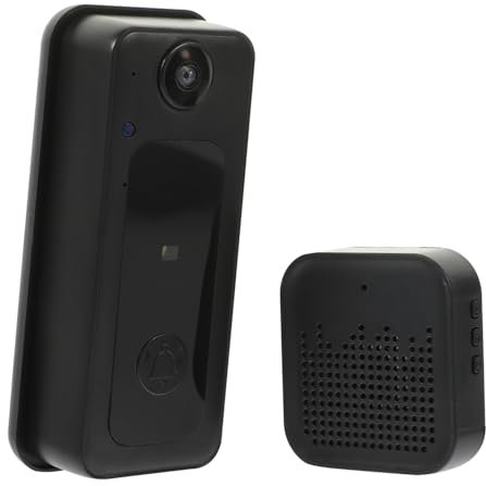 KITANDOVE campanello di casa appartamento office interfono pile ricaricabile home campanelli senza fili per la casa telecamera Wi-Fi Campanello Wi-Fi campanello con telecamera plastica Black