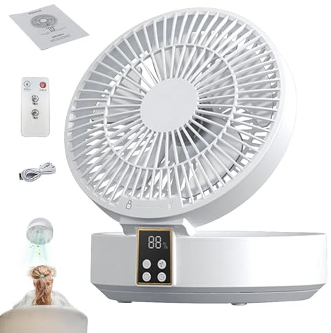 Bohany Ventilador personal de mesa silencioso,Ventilador de mesa silencioso | Ventilador de mesa con ajuste de 3 velocidades | Ventilador de mesa con circulador de aire con mando a distancia