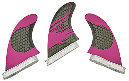 2 Flossen G3/g5/g7 Surfen Surfbrett Flosse 3 Teile/satz Paddel Surf Flossen Surf Zubehör,Kraftvoller Schub(Purple M)