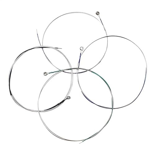 Nuhjytgf Kompletter Satz Bratschensaiten, Saiten für Bratscheninstrument | 4X Bratschensaiten, kompletter Satz, Silber-Nickel-Chrom-Saiten,Verstärktes Viola-Ersatzteil, passgenaues Instrumentenzubehör