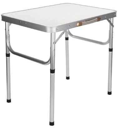 JF HOME BLISS 2FT Folding Camping Table Picnic Table Adjustable Height Multipurpose Party Dining small camping Table Lightweight with Carry Handle for Catering Buffet and Garden