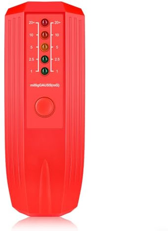HOHOVYVY EMF-Messgerät,Strahlungstester Dosimeter Geigerzähler EMF Elektromagnetischer Tester(Red)