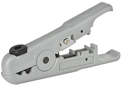 SHINEOFI Dénudeur de Fil Coaxial Multifonctionnel Manuel, Outil à Main pour Électricien, Coupe-fil Intégré, Compact et Portable, Pince à Dénuder Câble Électrique, pour Usage Professionnel