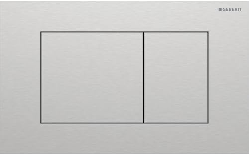 Geberit Sigma 40 Drückerplatte Square Gebürstet Edelstahl für Sigma Spülkasten 8cm (UP720) und 12cm (UP320)