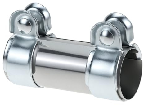 QWORK® Collier de serrage en acier inoxydable Ø45 mm x 125 mm, pour systèmes d'échappement et projets de bricolage
