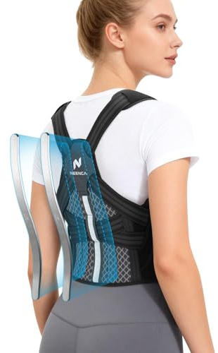 NEENCA Medical Posture Corrector Back Brace for Women & Men, Fully Adjustable Back Support, Shoulder Straightener for Upper and Lower Back Pain Relief - Scoliosis, Hunchback, Thoracic, Spine Corrector