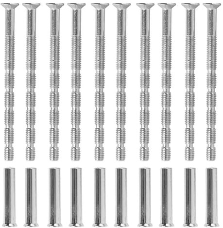 ACOLY Lote de 20 fijaciones pasantes M4 para manijas de puerta - Incluye pernos y manguitos universales, compatibles con perillas y cerraduras.