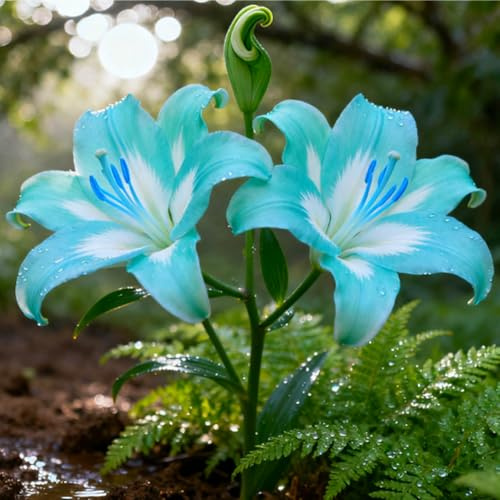 Eccellente Giglio bulbi,Lilium pianta vera,Piante perenni,Decorazione del giardino, bulbi belli e sani(non fiori artificiali)-6 Bulbi-D